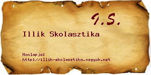Illik Skolasztika névjegykártya